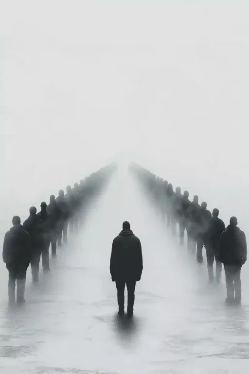 Minimalist Line of Figures
