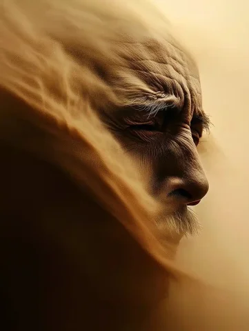 Sandstorm Editorial Photography — Midjourney v6 AI Prompt: editorial photography, award winning, there's a sandstorm blowing through my hea...