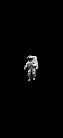 Astronaut Illustration in Space — Midjourney v6 AI Prompt: tiny astronaut in style of illustration, on black background, astronaut floating...