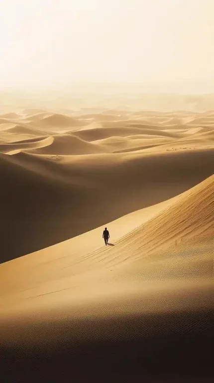 Minimalist Desert Solitude Shot