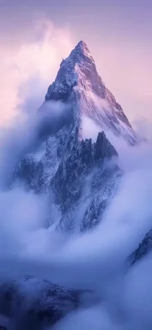 Foggy Cloud Waterfall Photography — Midjourney v6 AI Prompt: The cold fog on the western slope of Gongga Mountain is shaped into a kilometer-...