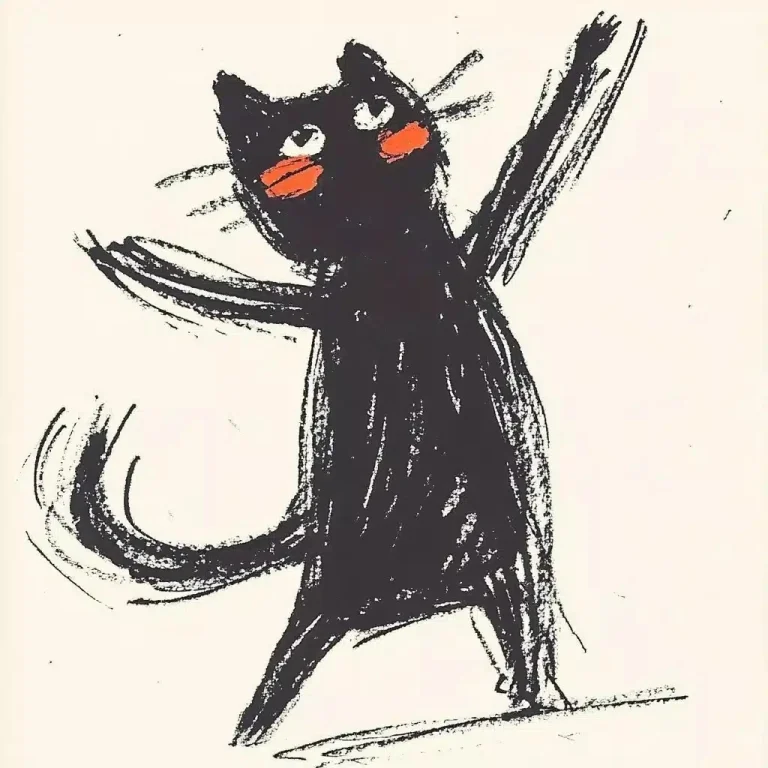 Black Cat Dancing Digitally