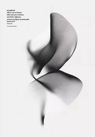 Minimalist Poster Abstract Architecture — Midjourney v6 AI Prompt: A modern, minimalist poster for " páבלה effect and architecture and the digital...