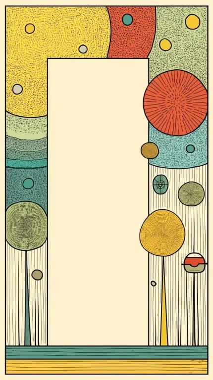 Retro Googie Stationery Border