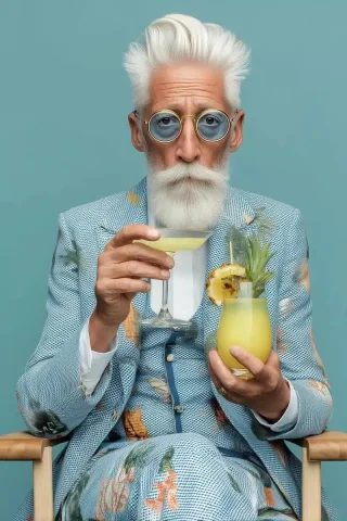 High-Definition CEO Portrait — Midjourney v6 AI Prompt: high definition photo portrait of a cool ceo dressed in patterned dior clothing...