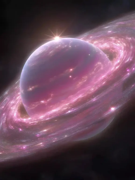 Enigmatic Planet with Dust Rings