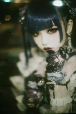 Stylized Otaku Girl Portrait — Midjourney v6 AI Prompt: Promaker phot art of a highly stylized otaku girl,vintage feel tilt shift Photog...