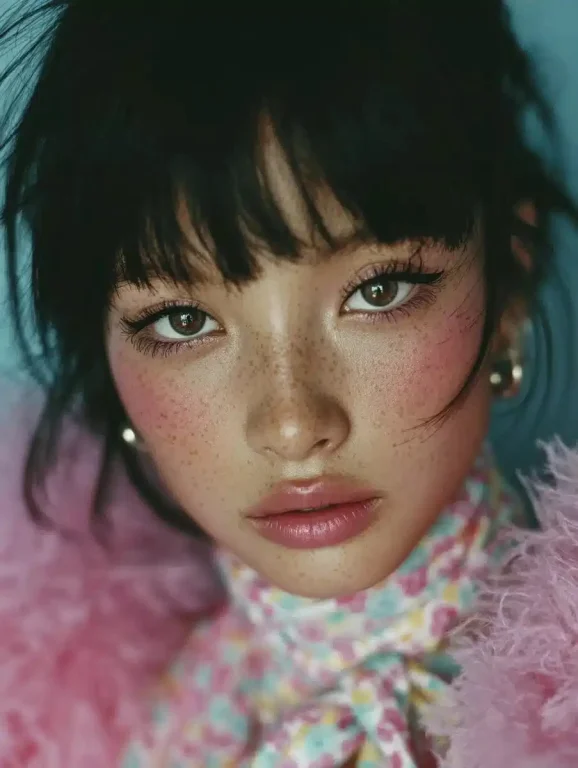 Asian Woman with Winged Eyeliner