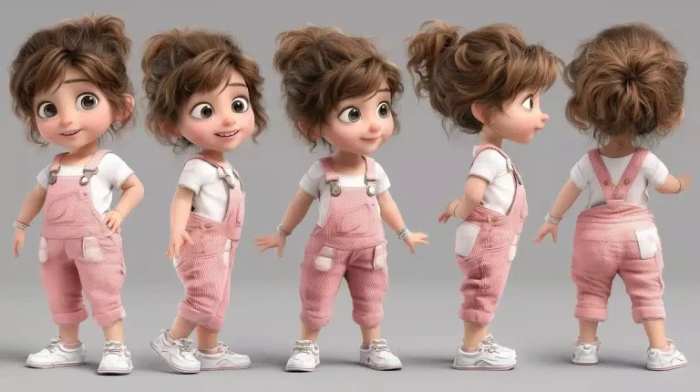 3D Pixar Character Sheet