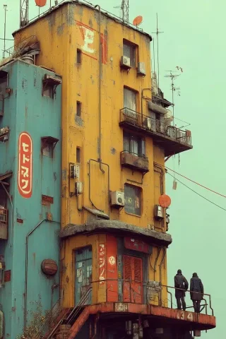 Futuristic Cyberpunk Cityscape — Midjourney v6 AI Prompt: Create a photograph of a hyper futuristic cyberpunk city lifestyle. It's a very...