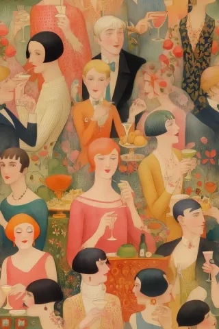 1920s French Illustration Style — Midjourney v6 AI Prompt: French illustration, in the style of Armand Vallée, Chéri Hérouard, George Léonn...