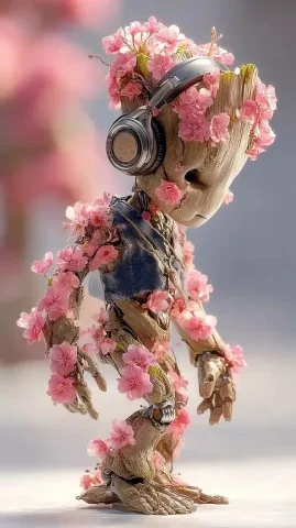Cherry Blossom Tree Spirit — Midjourney v6 AI Prompt: a teenage tree spirit inspired by a cherry blossom tree, with blooming simple ch...