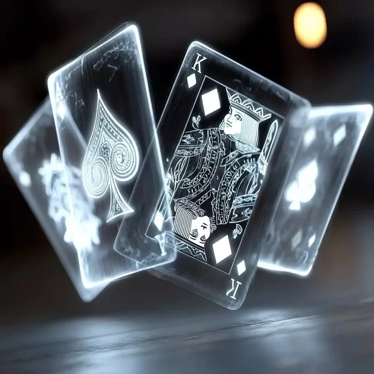 Neon Flying Playing Cards