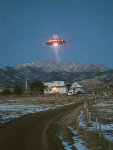 Futuristic Journey on Film — Midjourney v6 AI Prompt: sci-fi film, authentic 35mm film grain, live action with a futuristic time capsu...