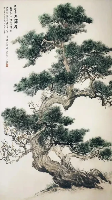 Traditional Pine Tree Painting
