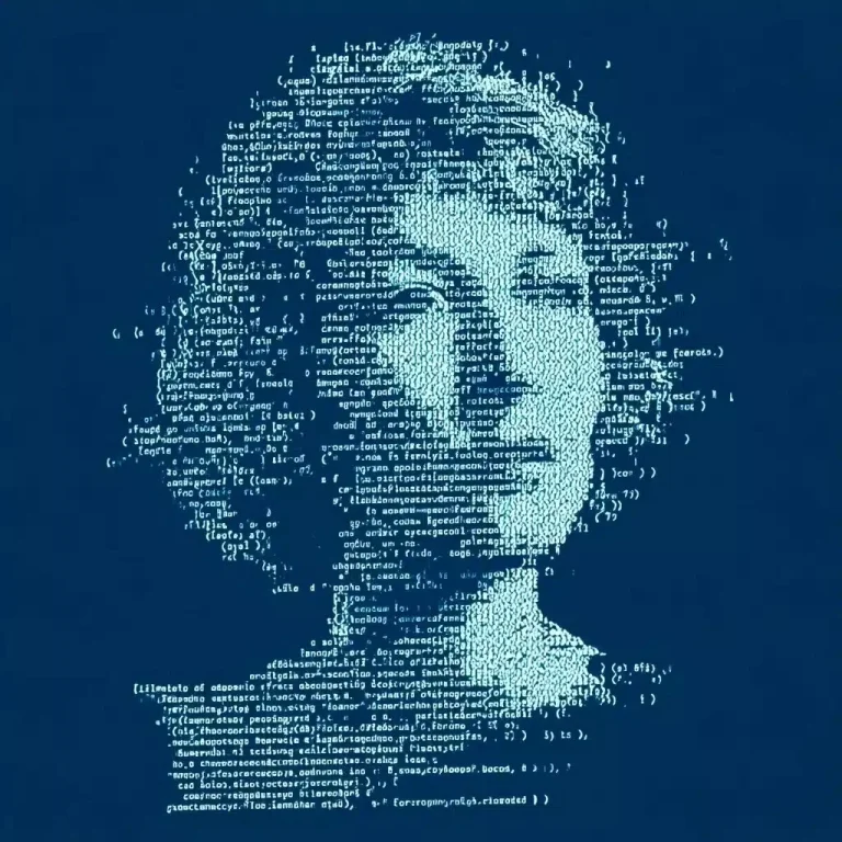 Code Portrait of Woman