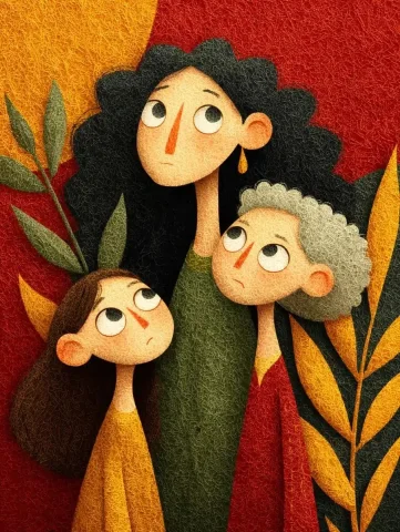 Hand-Drawn Mothers Day Tribute — Midjourney v6 AI Prompt: Create an illustration in hand drawn style, depicting the greatness or hard work...