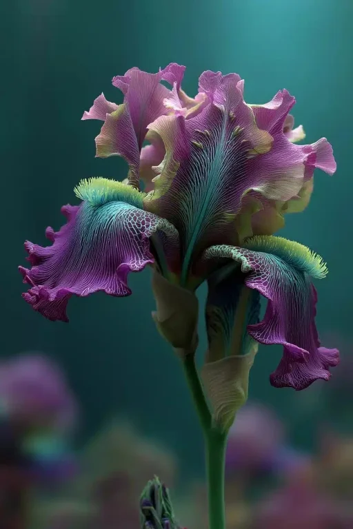 Macro Iris Cellular Structure