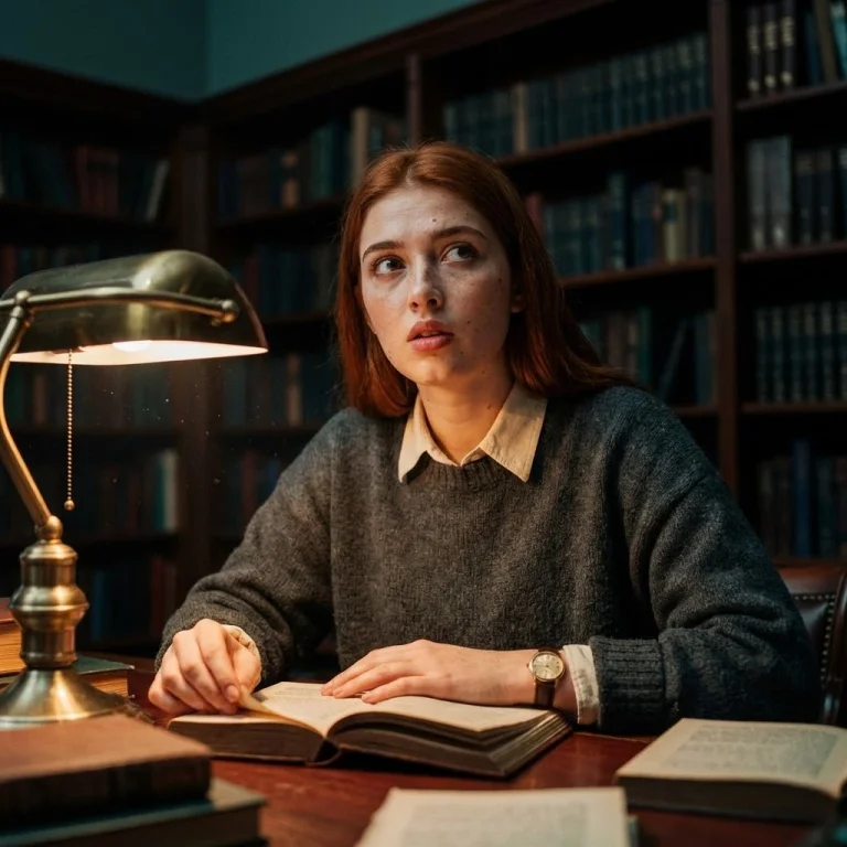 Vibe_Title: The Velvet Archivist, Master_Prompt: Cinematic Film Still Of The