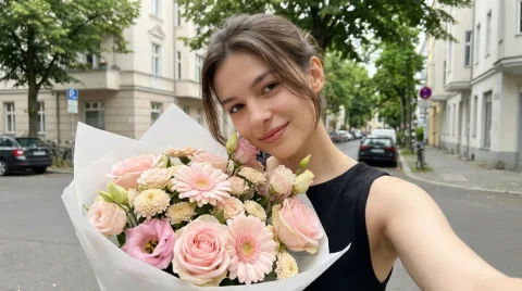 Natural Handheld Outdoor Selfie Of The Person From The Upload — Nano Banana Pro AI Prompt: Natural handheld outdoor selfie of the person from the upload standing on a quie...