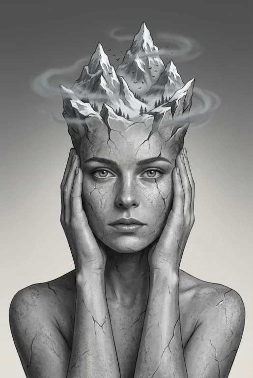 Surreal Digital Illustration With Smooth Gradient Shading And Clean Edge