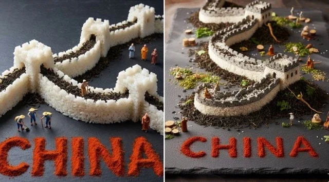 A Detailed Photograph Of A Food Art Scene. The Great