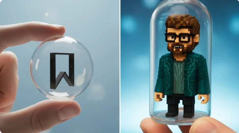 A Photorealistic Portrait-Oriented Image Of A Glass Gashapon Capsule, Neatly