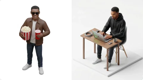 Make A Miniature, Full-Body, Isometric, Realistic Figurine Of This Person, — Nano Banana Pro AI Prompt: Make a miniature, full-body, isometric, realistic figurine of this person, weari...