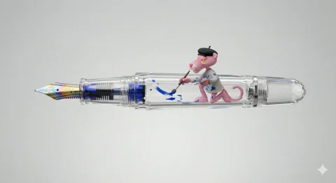 Side Profile Of A Sophisticated, Ornate, Completely Transparent Crystal Fountain — Nano Banana Pro AI Prompt: Side profile of a sophisticated, ornate, completely transparent crystal fountain...