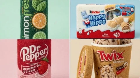 Prompt: A Realistic, Needle-Felted Sculpture Of A Product From A — Nano Banana Pro AI Prompt: { "prompt": "A realistic, needle-felted sculpture of a product from a photo, c...