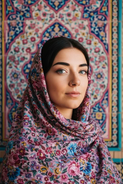 Ultra-Realistic, High-Resolution Portrait Of A Woman Standing In Front Of