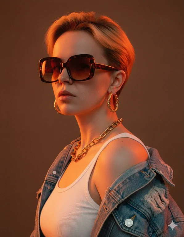 Generate A Hyper-Realistic Artistic Fashion Portrait: A Young Woman In
