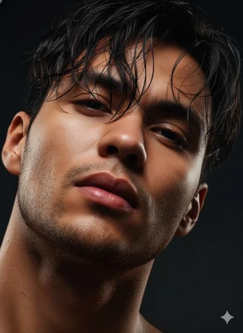 🧠📝 Prompt Editorial — Close-Up Masculino + Pele + Drama — Nano Banana Pro AI Prompt: 🧠📝 Prompt Editorial — Close-up Masculino + Pele + Drama de Luz Crie um retrat...