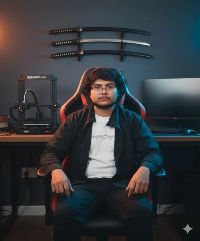 A Highly Realistic Image Of A Young Boy Sitting Naturally — Nano Banana Pro AI Prompt: A highly realistic image of a young boy sitting naturally on a premium gaming ch...