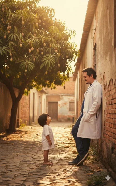 A Cinematic, Photorealistic Full-Body Shot Of An Adult Meeting His