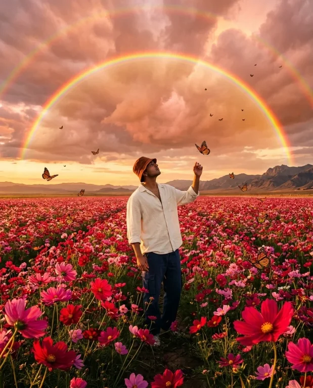 Surreal Flower Field Dreamscape 3