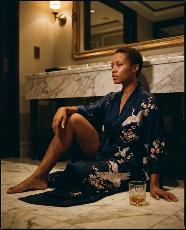 Luxury Bathroom Kimono Portrait 4