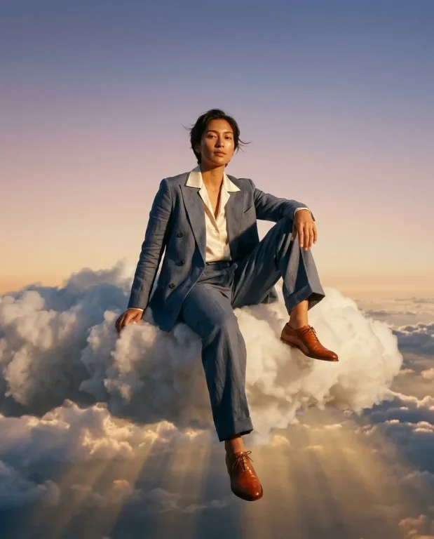Sitting on Clouds Fashion Portrait 1