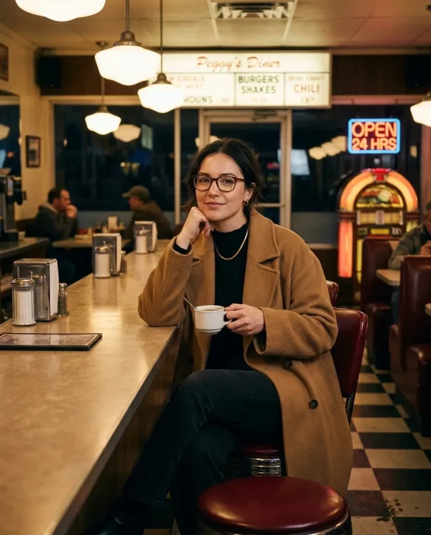 Retro Diner Night Portrait 2