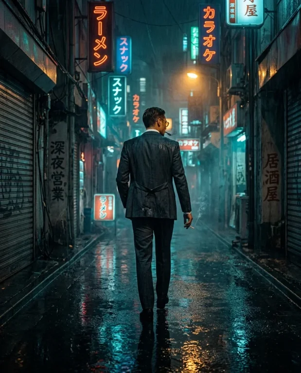 Neo-Noir Elevator & Shutter Diptych 7