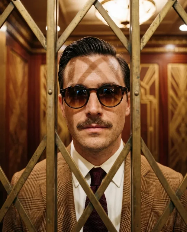 Vintage Elevator Warm Glen-Plaid Suit 2