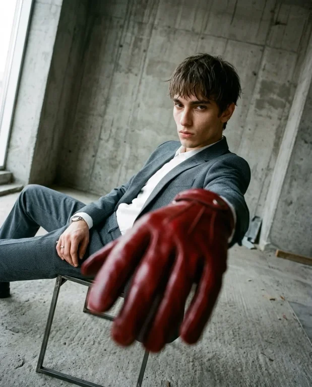 Concrete Room Oxblood Glove Low-Angle 1