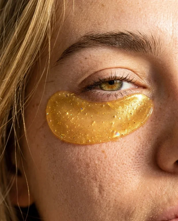 Morning Skincare Selfie with Under-Eye Patches 2