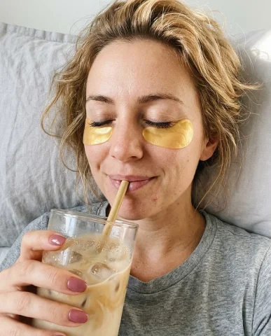 Morning Skincare Selfie with Under-Eye Patches 7 — Nano Banana AI Prompt: Open related prompts in this collection when you want matching variations that s...
