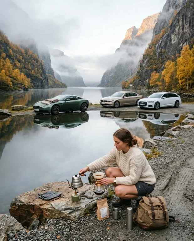 Grand Touring Cars at Misty Norwegian Fjord 1