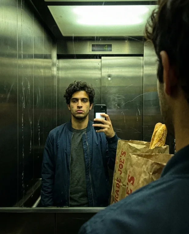 Accidental Elevator Selfie with a Friend 4