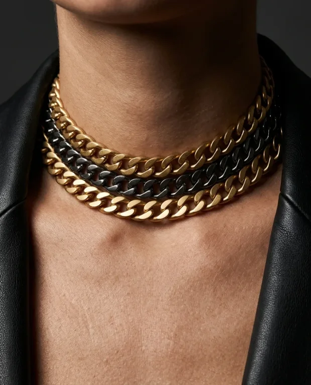 Balmain Style Dramatic Gold Earrings Portrait 2