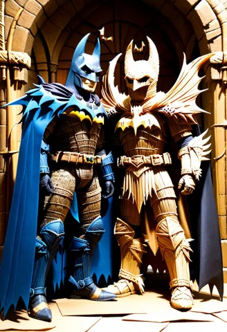 Made Of Straw Thread, Its Body, Wings And Legsglass Shard,2b... — SDXL AI Prompt: made of Straw thread, Its body, wings and legsglass shard,2boys,BAT,BATMAN,ndoor...