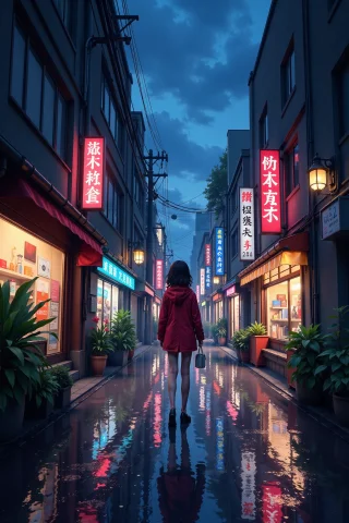 A Street Underground Beautiful Anime Landscape, Rainy Day, W... — Stable Diffusion AI Prompt: a street underground beautiful anime landscape, rainy day, woman, very intricate...