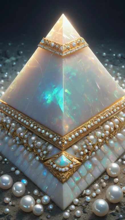 Opalpearl, Glamourous, Angle From Above Of A Great Pyramid O...